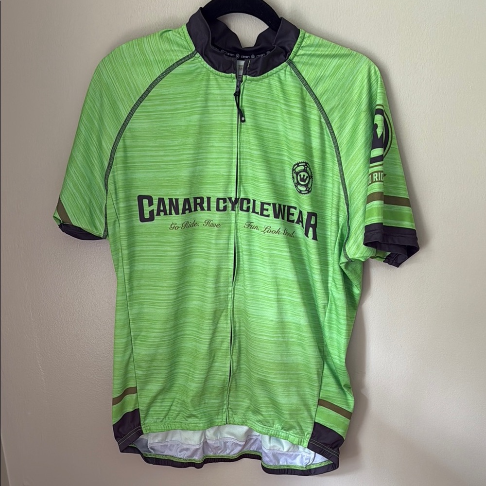 Canari Green and Black Cycling Jersey